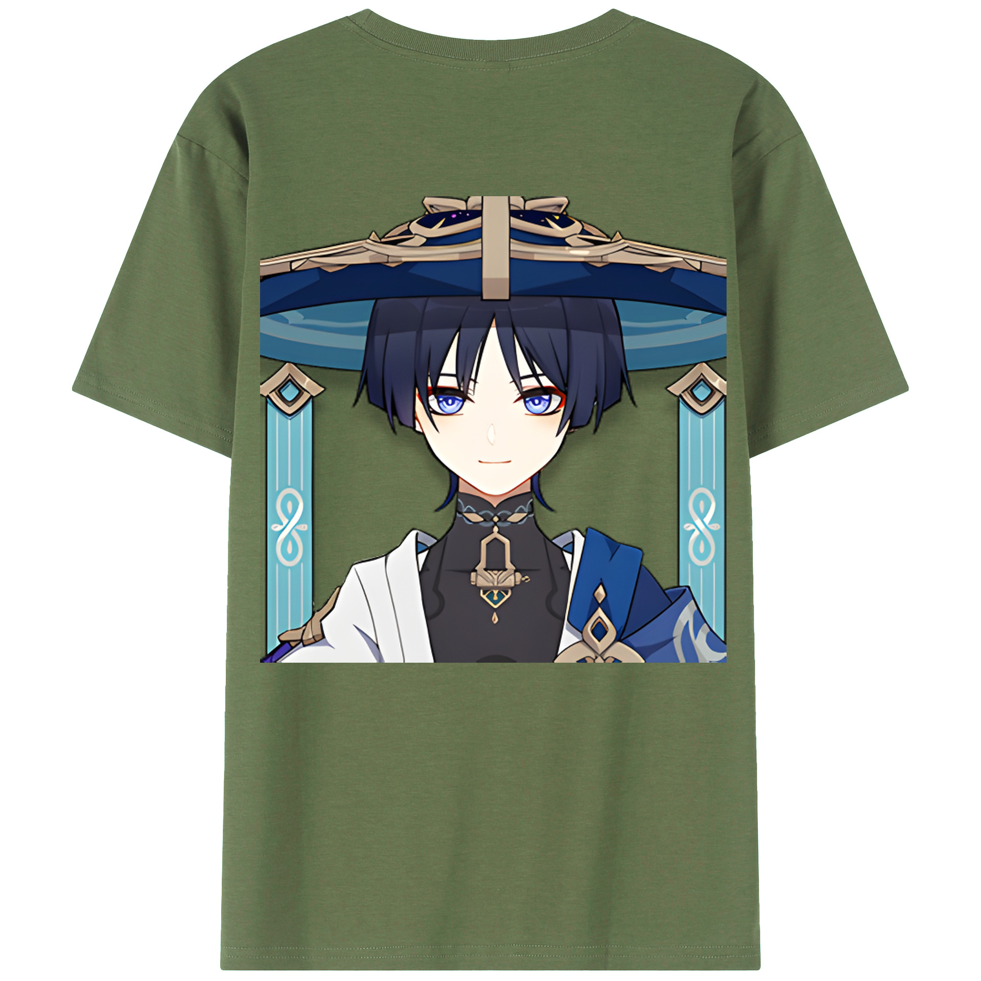 げんし神 さんペい genshin Sanpei 綿100％ メンズ半袖Tシャツ（バックプリント） 通気性